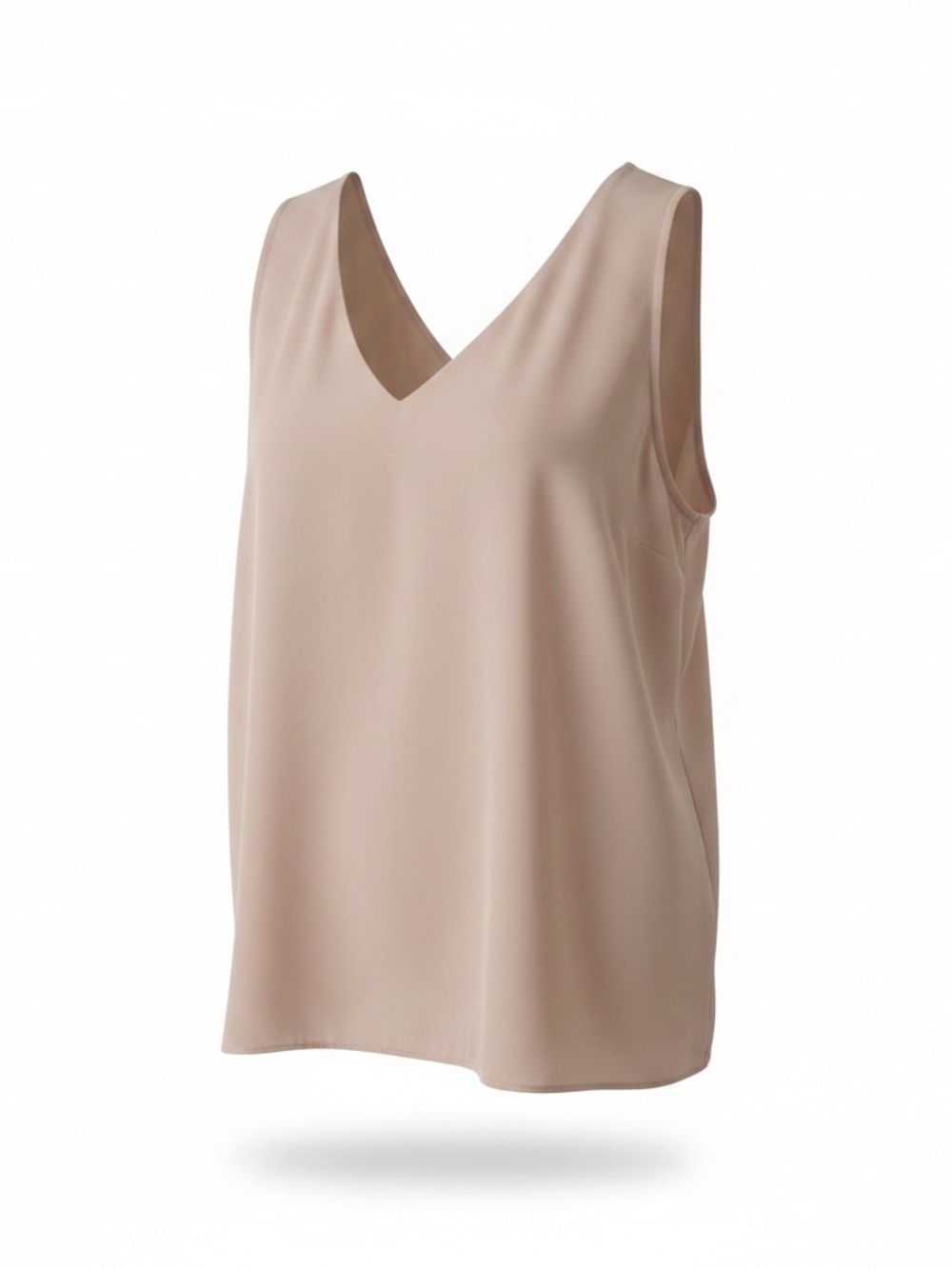 Nine West Womens Sleeveless Blouse - V Neck Top - Blush Color - Size XL